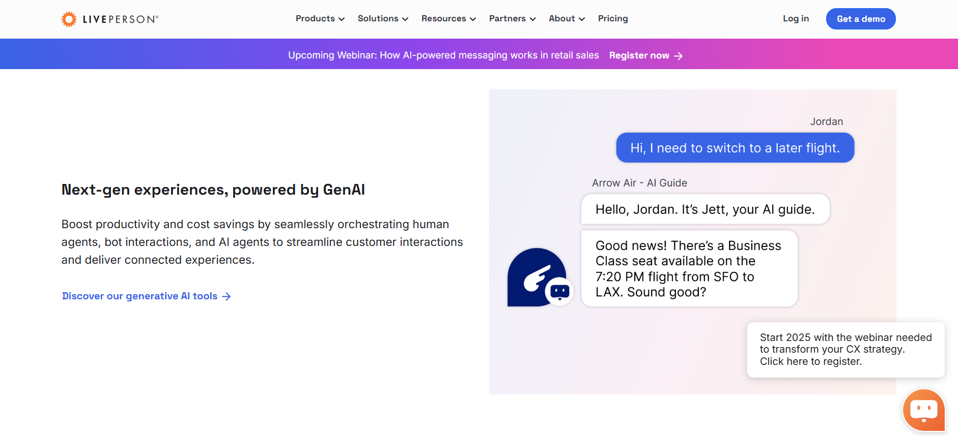 liveperson landing page